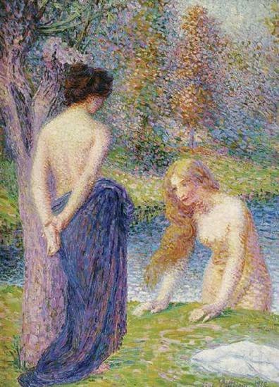 Hippolyte Petitjean Femmes au bain Spain oil painting art